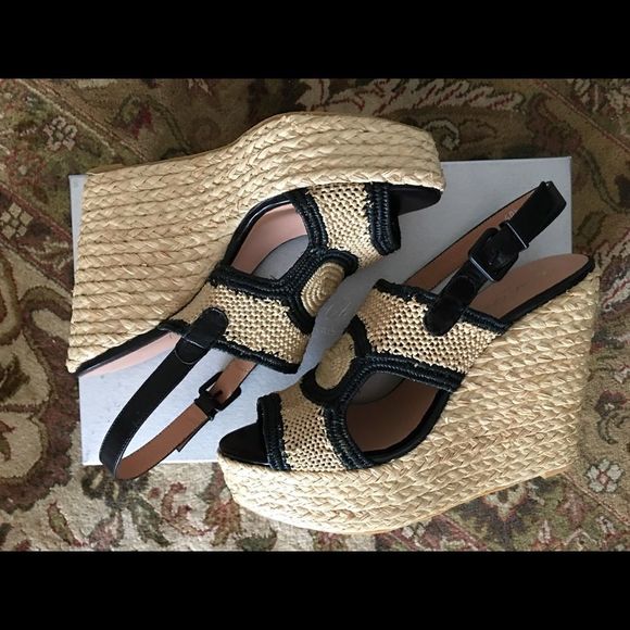 Robert Clergerie Drastic Natural Black Wedge 10 NW - Picture 6 of 8